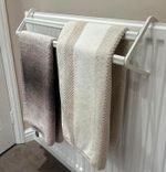 Radiator Airer 2 Bar Twin Pack Towel Rail Holder Indoor Drying Rack For Clothes
