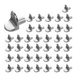100 Pcs Shelf Support Pegs, 5mm L Shaped Metal Bracket Pegs Wardrobes Cabinets