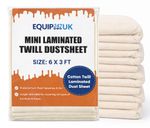 5 x 6ft x 3ft DUST SHEET COTTON  100% WATERPROOF LAMINATED PROFESSIONAL PAINTING