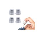 4 x Metal Thimble Silver Coloured Finger Protector for Sewing Needle