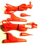 Megger 3 Piece Test Lead Red Live - With Crocodile Alligator clip & probe