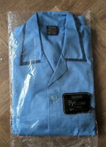 Vintage Keynote Mens PJ's Pajamas Set Polyester/Cotton Blue 42" Chest Prop