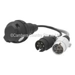 Maypole Adaptor Lead 7 Pin 12N&S Vehicle To 13 Pin Trailer Socket Caravan Towing