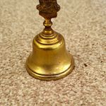 Brass Hand Bell Double Portrait Handle Topper 1910-1935 Collectable