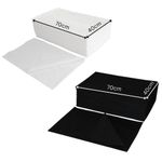 SALON HAIRDRESSING DISPOSABLE TOWELS NON WOVEN VISCOSE CELLULOSE BLACK WHITE