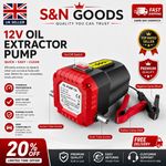 12V New Electric Car Oil Extractor Pump For Transfer Fluid Engine Vacuum + Hose