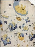 Cute bunny patterned flannelette cot/toddler duvet cover and pillowcase