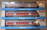 PIKO HO DB AG n-Wagen Passenger Coach Set of 3 Red/Grey 57656-57657-57658