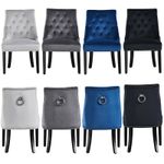 Elegant Tufted Velvet Dining Chair with Nailhead Accents - Luxury and Comfort