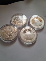 Chinese Panda Silver Coins 2011, 2013, 2014,2015,2016,2017,&2018. Price/coin.