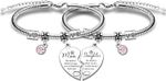 HULALA 2 Pcs Mum Daughter Matching Bracelets Gifts For Mother Mummy Mothers Day