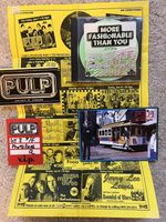 1996 Rare Pulp Memorabilia US Tour CD, Sticker, Postcard, VIP Pass & Poster