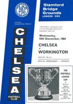 Chelsea v Workington Football League Cup 5th Rd Replay 1964 Very Rare Excellent