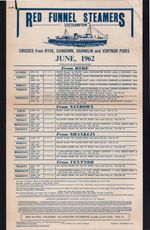 ORIG RED FUNNEL STEAMERS POSTER FOR CRUISES FROM SOUTHAMPTON