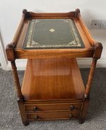 Lovely Mid Century Reprodux Bevan Funnell Side Table With Draws & Writing Slope