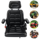 Universal Tractor Seat Adjustable Backrest Forklift Digger Mower Dumper Seat