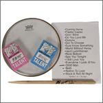 KISS 1995 MTV Unplugged Rehearsal Used Drum Head, Drumstick & Set list (USA)