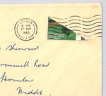 GB QEII Commem *BISECT* 8d GEOGRAPHICAL Cover NO POSTAGE DUE ! London 1965 XG213