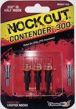 NockOut Lighted Nocks .300" ID Half Moon Red 3 Pack