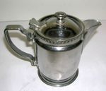 Stainless Steel Creamer Syrup Pitcher Vintage 1951 Legion Utensils Hinged Lid