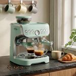 HOMCOM Espresso Machine, Bean Grinder & Steam Wand, 15 Bar Pressure Refurbished