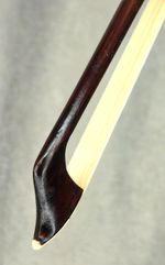 Antique Germany Viola Bow Pernambuco stamped TOURTE 73.6cm 66gr New Hair- Video