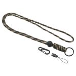 20" Paracord Lanyard Neck Keyring Cord Strap Badge Holder Camouflage Green