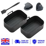 Air Fryer Silicone Liners & Mitts, Brush, Baking Pan Baskets for Ninja Air Fryer