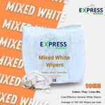 Mixed White Cleaning Rags Wipers Garage Engineering Wiping Cloths - 10kg Bale