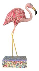 2007 Jim Shore Heartwood Creek Flamingo Figurine Pretty in Pink Figurine 4009248