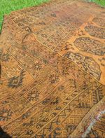Antique Afghan Ersari Handwoven Wool Carpet Huge Autumn Colour