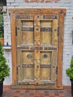 Antique Wooden Wall Décor Large Window Frame With 2 Panels Original Old Hand Cra