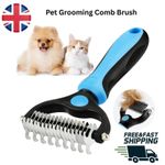 Professional Pet Grooming Brush  Comb| Dematting & Undercoat Rake Tool for Dogs