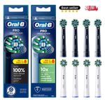 New 8/16Pack Oral-B Pro Cross Action Replacement Toothbrush Heads Black