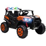 AIYAPLAY 24V Electric Ride on Car, 2-Seater Kids Electric Truck, Orange