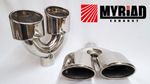 Mercedes AMG Golf R Exhaust Tail pipe Twin Exit Dual Tips Quad Stainless Chrome