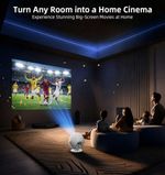 Mini Projector with WiFi 6 & Bluetooth 6.0, 1080P Full HD, 4K Supported Portable