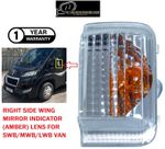 Fit Fiat Ducato 2006-2024 Right Side Wing Mirror Indicator Lens Amber Brand New