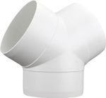 100mm White Y Piece Duct Connector Ventilation Splitter 4 Inch Extractor Fan Pip