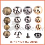 Round Head Button Rivets Screws Studs Leather Craft Rapid Repair 8 10 12 15 20mm