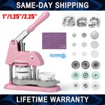 3 IN 1 Button Maker Machine,1+1.25+2.25 inch Installation-Free Pin Maker Machine
