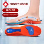 Orthotic Insoles For Arch Support Plantar Fasciitis Flat Feet Gel Heel Back Pain