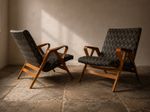 Pair of Vintage Czech Tatra Nábytok Model 24-23  Armchairs Chairs