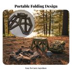 chilled Stool with Backrest Foldable Design Portable Seating Pattern