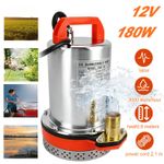180W 12V Submersible Sewage Dirty Water Drain Septic Sump Pump Water Pump Garden