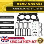 FOR VW POLO 1.2 + 12V AZQ BZG CGPB CGPA 2001 HEAD GASKET SET + HEAD BOLTS KIT