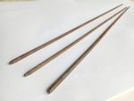 One Antique Brass Stair Rod, no  finial ends, approx. 26inch/65cm DAMAGED