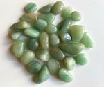 Natural Green Aventurine Tumbled Stones/Crystals Lot Approx 30 Pieces