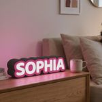 Personalised LED Light Box Name Logo Sign 3D Printed Custom Night Lamp Gift UK