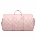 Seyfocnia Garment Bag 2-in-1 Travel Duffle with Shoe Compartment - Classic Pink